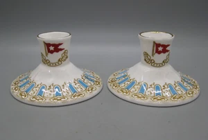 Vtg White Star Line "1912" Titanic Ship 1st Class Wisteria Candle Holders Repro - Picture 1 of 13