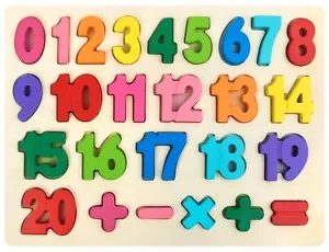 Number Puzzle Wooden Puzzles for Toddlers 1 2 3 4 5 Year Old, Shape Learning ... - Picture 1 of 6