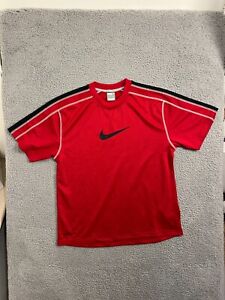 Nike Fit Dry Shirt Men's Medium M Red Athletic Short Sleeve