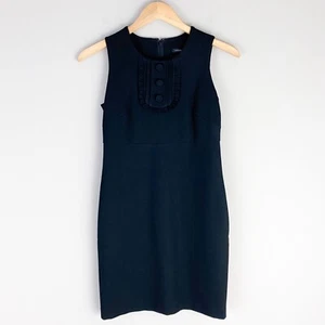 Banana Republic Black Sleeveless Shift Stretch Dress Size 0 NEW - Picture 1 of 4