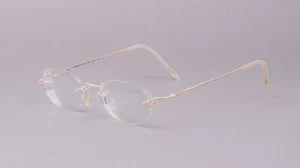 Kazuo Kawasaki Kooki MP-634 B-Titan Brushed Light Gold Rimless Eyeglasses Frame - Picture 1 of 7