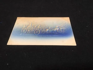 Vintage Feuerwehr Pferd Dampfer geprägte Postkarte - Bild 1 von 8