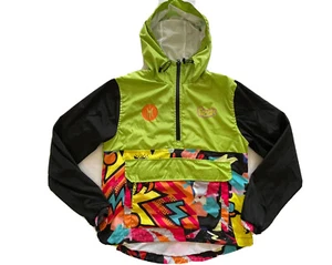 Hoop Culture Fresh Prince 90s Colorblock Windbreaker Zip Hoodie Sz S Hip Hop - Picture 1 of 13
