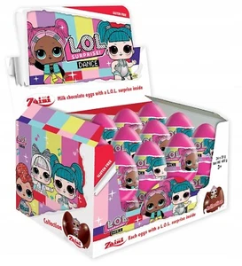 Zaini LOL Suprise! Surprise Milk Chocolate Eggs with Prize Inside 24 eggs Box - Picture 1 of 4