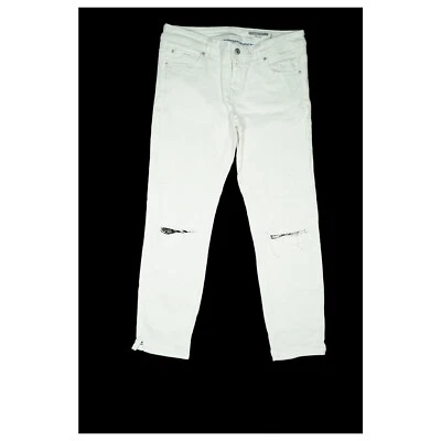 edc ESPRIT Damen Jeans 7/8 Hose ankle slim F stretch used look 38 M W30 Weiß TOP - Bild 1 von 4
