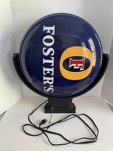 VINTAGE FOSTER'S DOPPELSEITIGES DREHBARES BELEUCHTETES SCHILD 18x8 - funktioniert super - Bild 1 von 14