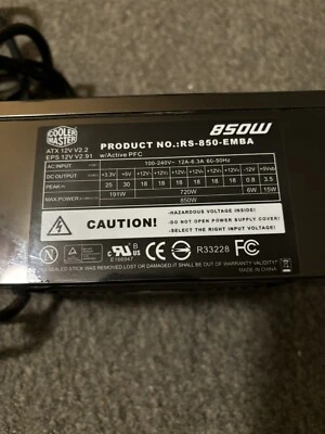 Cooler Mastero RS-850-EMBA 850W ATX Power Supply - Image 1 of 4