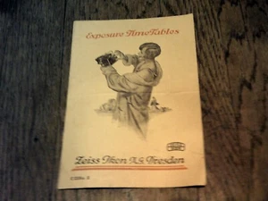 Exposure TimeTables Zeiss Ikon 1920s? - Picture 1 of 3