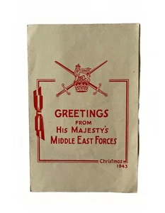 WW2 Period - 1943 HM Middle East Forces Christmas Card - Picture 1 of 3