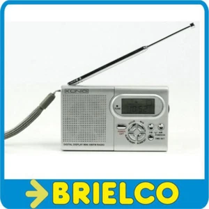 RADIO AM-FM MINI PORTATIL RELOJ ALARMA DESPERTADOR ALIMENTACION 2XAAA 3V BD6389