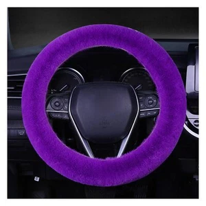 Kewucn Fuzzy Car Steering Wheel Cover Fluffy Soft Fur Wheel Protector for War... - Picture 1 of 6