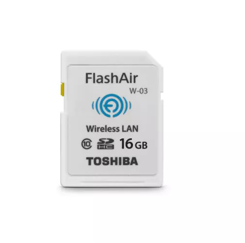 Toshiba 16GB FlashAir SDHC SD Card Wifi Class 10 Wireless W-03 - Image 1 of 1