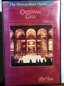 THE METROPOLITAN OPERA CENTENNIAL GALA OCT 1983 2 VHS BOX SET W/PAMPLET - Picture 1 of 3