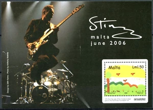 165. MALTA 2006 STAMP M/S STING CONCERT SINGER RAIN FOREST FOUNDATION . MNH - Picture 1 of 1
