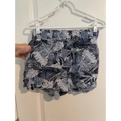 Aerie Beach & Beyond Palm Print Shorts – Size Small – Blue Foto 1 de 4