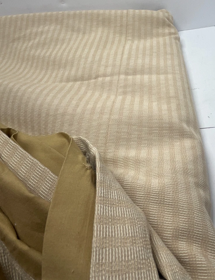 Vtg USA Striped Legacy Queen Duvet Cover cotton blend tan - Image 1 of 4