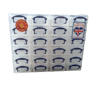 Really Useful 0.07  Litre Organiser  With 24  X 0.14 Litre Clear Boxes - Image 1 of 4
