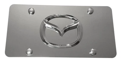 Espejo retrovisor 3D Mazda emblema marco de matrícula delantero libre de óxido con tapas Foto 1 de 3