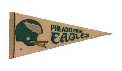 Vintage Philadelphia Eagles Mini Pennant 70s NFL Flag -USED - Image 1 of 2