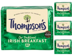 4 x Thompson's IRISH BREAKFAST Schwarztee 4 x 80 Teebeutel / 250g / 8,81oz - Bild 1 von 2