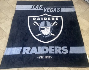 Las Vegas Raiders NFL Blanket Color Silver & Black Size 5x4ft Great Condition! - Picture 1 of 1