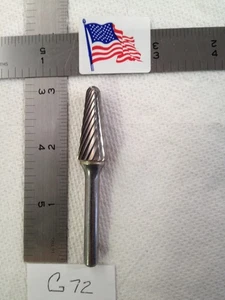 1 NUOVO FALCON / SGS 1/4" GAMBO CARBURO FRESA SL-4 TAGLIO SINGOLO. FORMA DI CONO (G72) - Foto 1 di 4