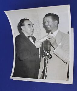 Original 7x9 NBC The Jack Berch Radio Show B&W Publicity Photo w Tribute 40s 50s