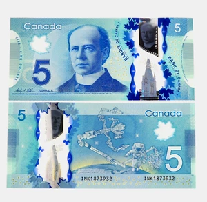Banknote - 2013 Canada $5 Five Dollar Polymer P106 Wilkins / Macklem UNC. - Picture 1 of 2