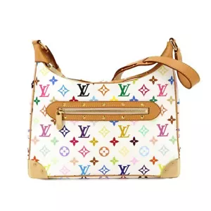 Borsa a tracolla Louis Vuitton Monogram Multicolore Boulogne Bianca M92660 90268561 - Foto 1 di 11