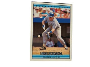 Mike Scioscia 1992 donruss baseball ERROR (no . after inc) - Bild 1 von 2