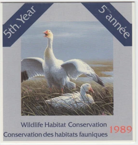 Canada - #FWH5 1989 Wildlife Conservation Stamp Booklet - Snow Geese - Picture 1 of 2