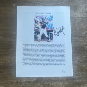 Andrew McCutchen Autographed 8.5x11 Photo Pittsburgh Pirates JSA - Picture 1 of 4