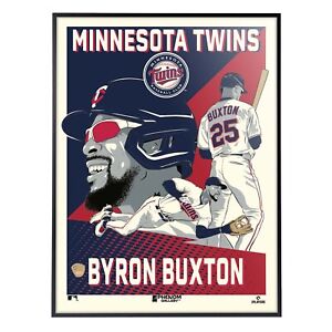 Phenom Gallery Minnesota Twins Byron Buxton Deluxe Framed Serigraph Print (Print
