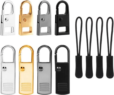 12-PCS Zipper Fixer Repair 4Color Pull Replacement Kits Luggage Boots Bags Pants - Image 1 of 4