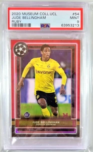 2020-21 Topps Museum Collection UCL #54 Jude Bellingham Ruby /25 RC PSA 9 MINT - Picture 1 of 2