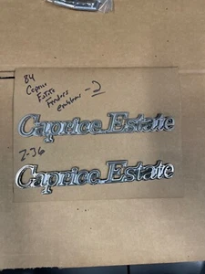 ๐ฅ. 1984 Chevy Caprice Estate Wagon fender emblems Set of 2 - OEM - Picture 1 of 7