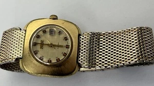 Vintage Seiko Automatic Watch Gold Stelux 2517-0390 Cushion Mesh Not Working - Foto 1 di 13