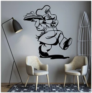 Wandaufkleber Wandtattoo Wandbild Küche Tür Aufkleber Koch Wandsticker Geschenk - Bild 1 von 11