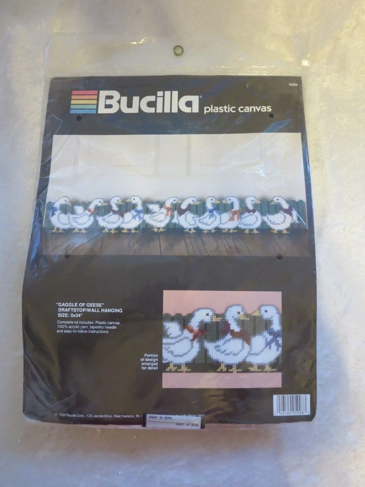 Bucilla Gaggle of Geese 5998 Needlepoint Kit 5x34 Door Draft Stop