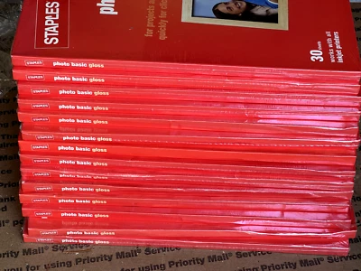 14x STAPLES  photo basic gloss 471861 - (13 sealed), 30 per box - Image 1 of 4