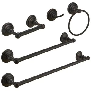 BWE Bath Hardware Sets w/ 2-Towel Bars/Racks Towel/Roe Hook Oil Rubbed Bronze - Picture 1 of 7