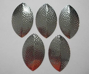5 SPINNER BLADES #7 hammered nickel TURTLE BACK, OKLAHOMA, color silver - Picture 1 of 1
