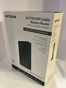 NETGEAR AC1750 Wi Fi Cable Modem Router Still In Plastic in Open Box! - Picture 1 of 7