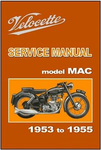 VELOCETTE Workshop Manual MAC 1953 1954 & 1955 Maintenance Service & Repair - Picture 1 of 5