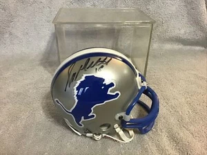 SCOTT MITCHELL #18 Quarterback Lions Autographed Riddell Mini Helmet In Case - Picture 1 of 7