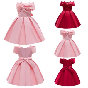 Fancy Flower Girls Children Kids Tutu Dress Party Bridesmaid Pageant Prom Gown - Picture 1 of 26