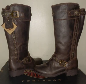 Botas Harley-Davidson Annadale para mujer tiro medio cuero marrón cremallera D83774 talla 6,5 - Imagen 1 de 24