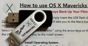 OS X 10.9 Bootable 16GB USB 3.0 z instrukcjami | Dostępna wysyłka na noc - Zdjęcie 1 z 2