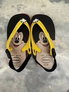 Havaianas Disney Mickey Mouse baby toddler Flip Flops Sandals Size 9C EUC - Picture 1 of 4