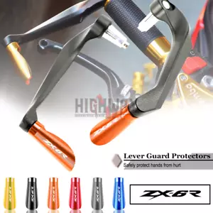 Motor CNC Brake Clutch Lever Guard Handle Protector for Kawasaki Ninja ZX-6R New - Foto 1 di 27